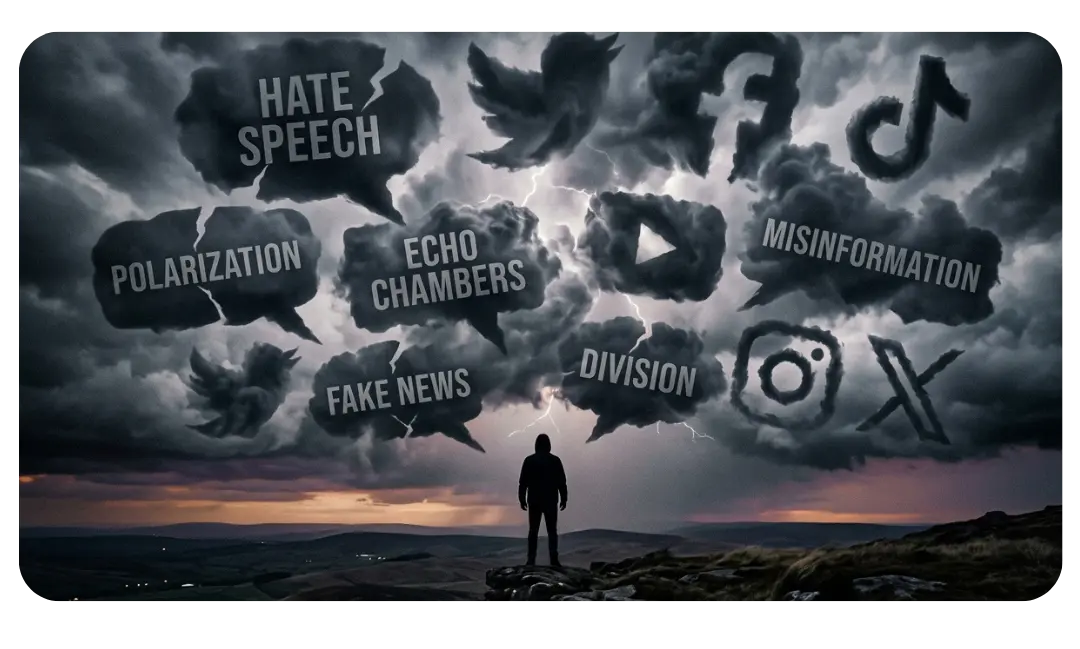 A striking visual metaphor highlighting the importance of independent thinking in society