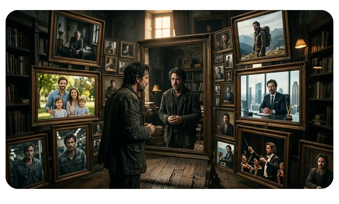 A person reflecting in front of a mirror representing personal ownership and accountability